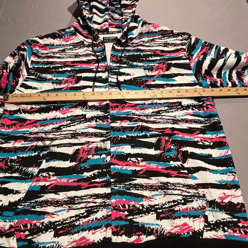 CMBT Combat Iron "Stay Deadly" Retro Tiger Stripe Hoodie - Mens XL - Rare Print - Picture 6 of 9